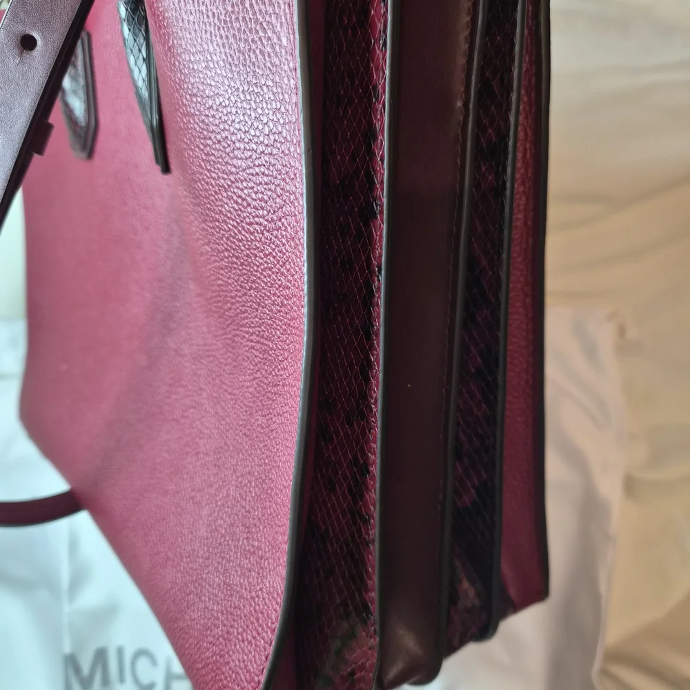Michael Kors Burgundy Leather Tote Bag